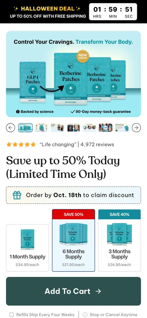 Berberine offer page